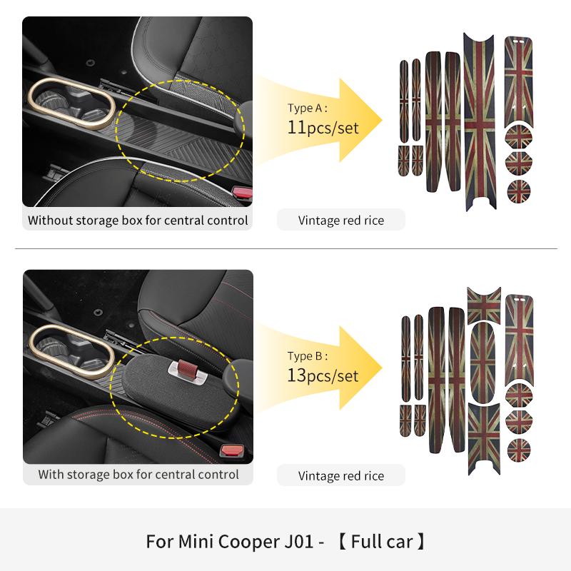 

Car Door Groove Mat Slot Cup Holder Pad For Mini Cooper E/SE J01 EV J05 Aceman Anti-slip Pad Decoration Car Accessories Type B