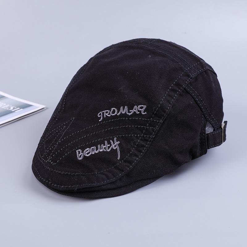 Men s Retro Cotton Flat Cap Beret Hat Adjustable