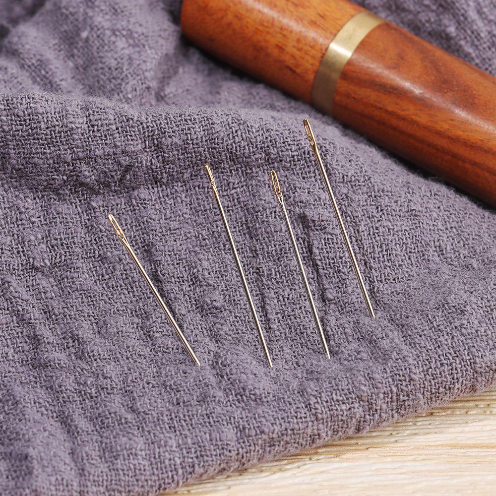 Storage Box Hand Sewing Needles Self Threading Needles Embroidery Sewing Tools Wooden Needle Case