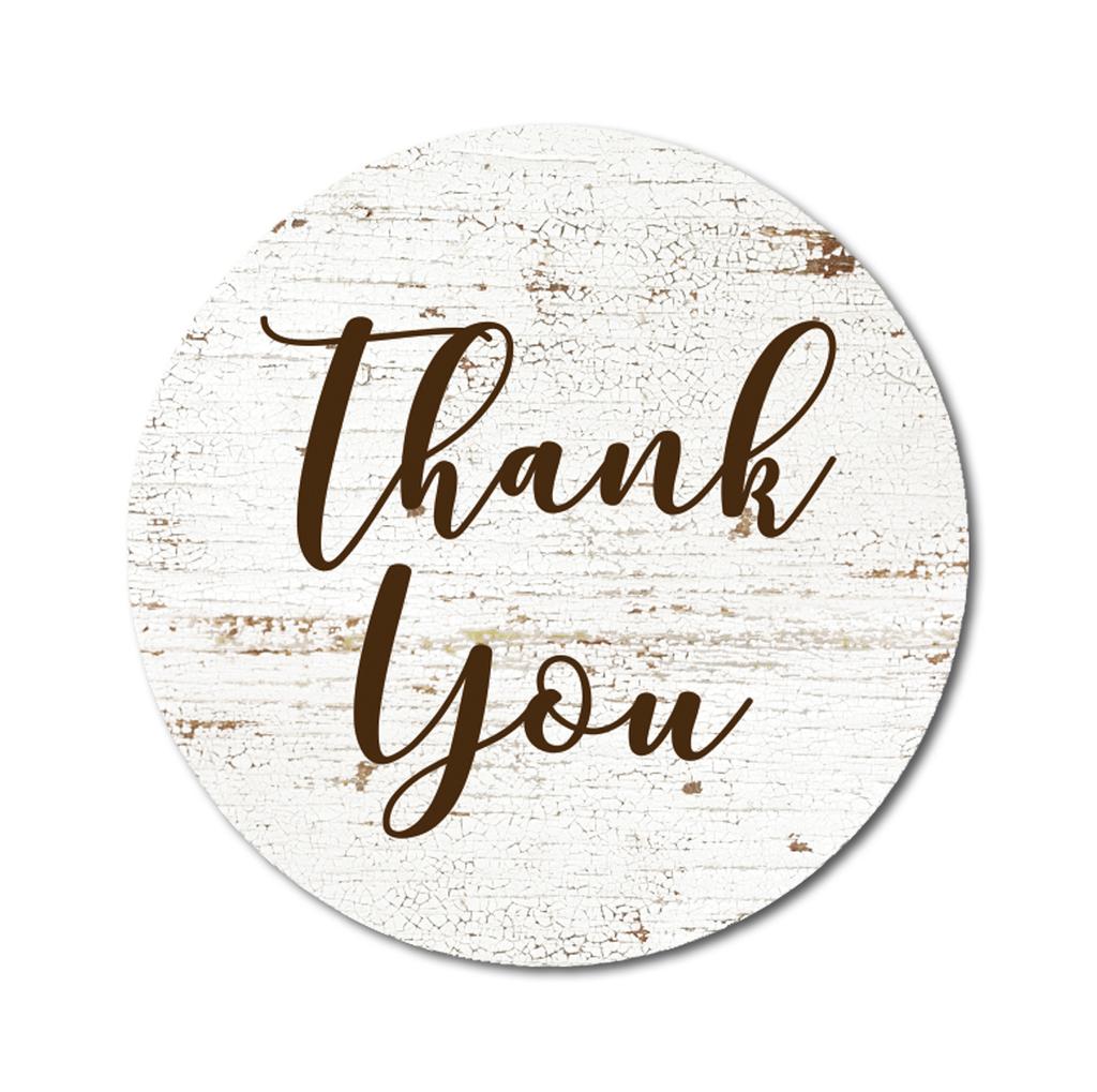 Darling Souvenir Personalized Floral Border Elegant 1.6 Inches Round Thank You Stickers DIY-45