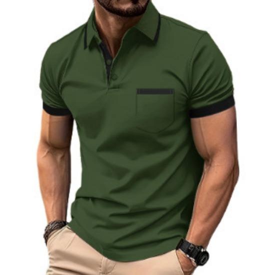 Pánské polo tričko s krátkým rukávem 3D digitální tisk Business Casual knoflíkové polo tričko