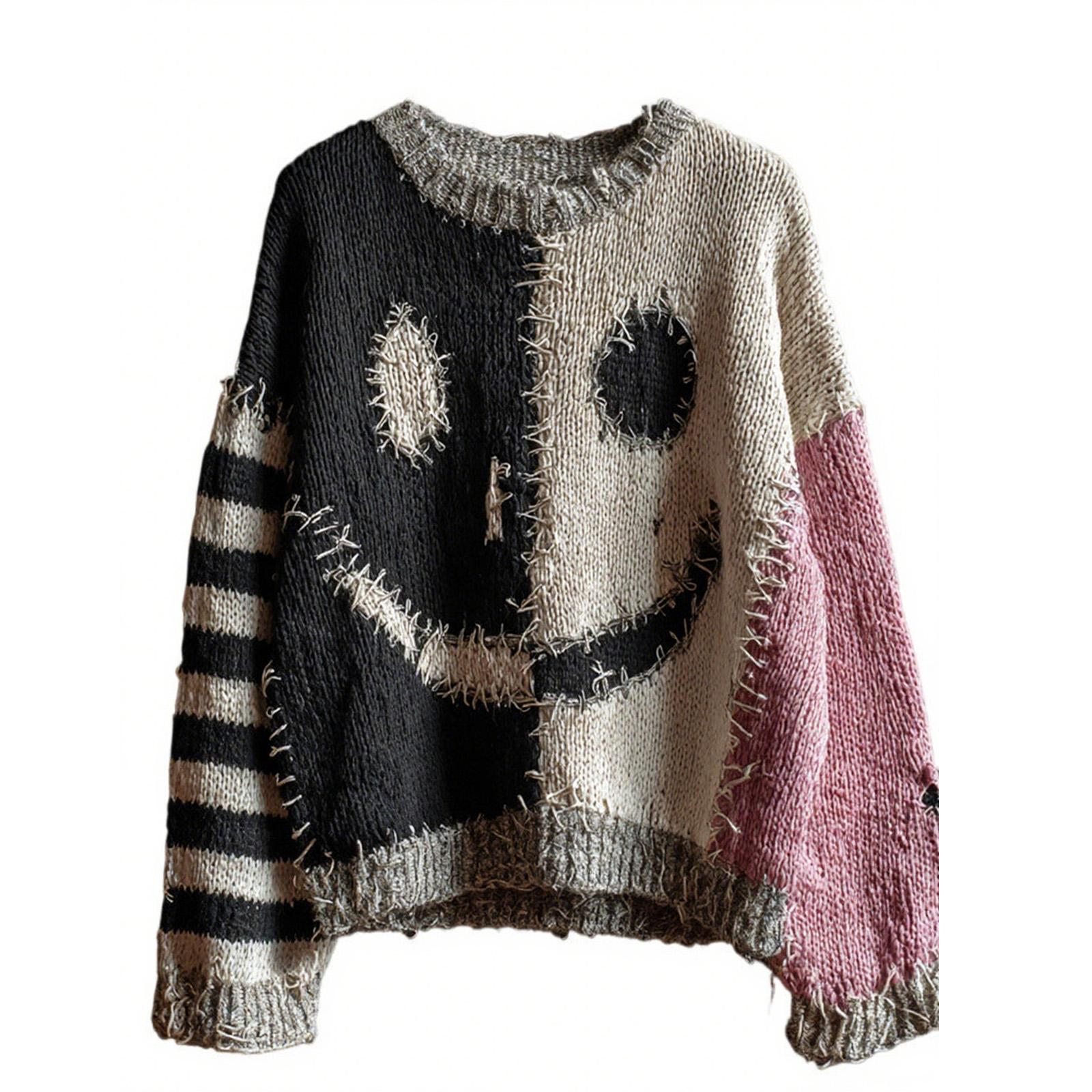 

Мужской Хэллоуинский топ с длинным рукавом и 3D-принтом, повседневный спортивный пуловер с круглым вырезом M розовый