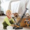 1/50 Heavy Duty Construction Metal Crawler Crane, Truck Crane Vehicle Toys for Kids, Outdoor Sandbox Car Toys, Birthday Gift Toddler Boy Kid
