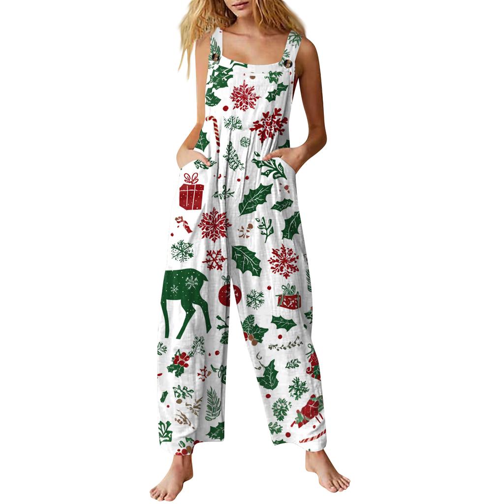 Women's Jumpsuit Printed Casual Loose Jumpsuit
