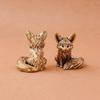 Mosazná soška lišky Roztomilé miniaturní figurky lišky Stolní ozdoba Dekorace Doplňky Měděná zvířecí socha Domácí dekorace Řemesla