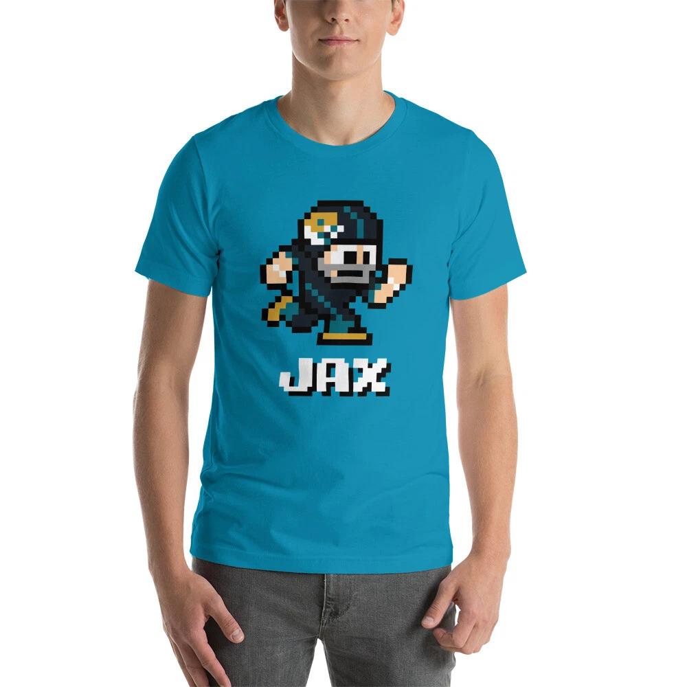 Jacksonville Jaguars NES Football Player 8-bit Tecmo Super Bowl Nintendo T-Shirt M