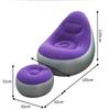 Mode Aufblasbarer Freizeit-Sitzsack Sofa Lazy Sofa Set Outdoor Faltbarer Liegestuhl Bett Flauschiger Sitz Tatami Fußhocker Schlafzimmerstuhl