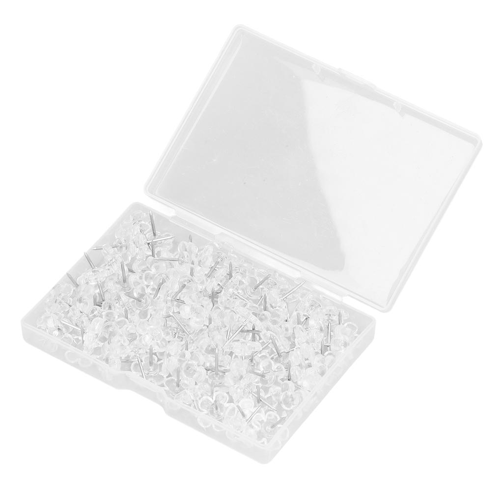 100 szt. Szpilki do korsarzu Przezroczyste Białe Plastikowe Szpilki do Pozycjonowania Główki Kwiatowe Szpilki do Korsarzu Rękodzieło