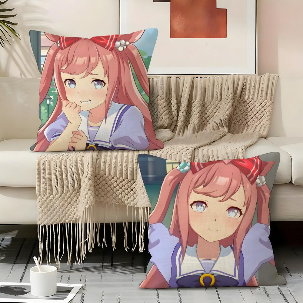 Uma Musume Agnes Digital Pillow Case Pillowcase, Double-sided Printed, Sofa Cushion, Bedroom Headboard Pillow