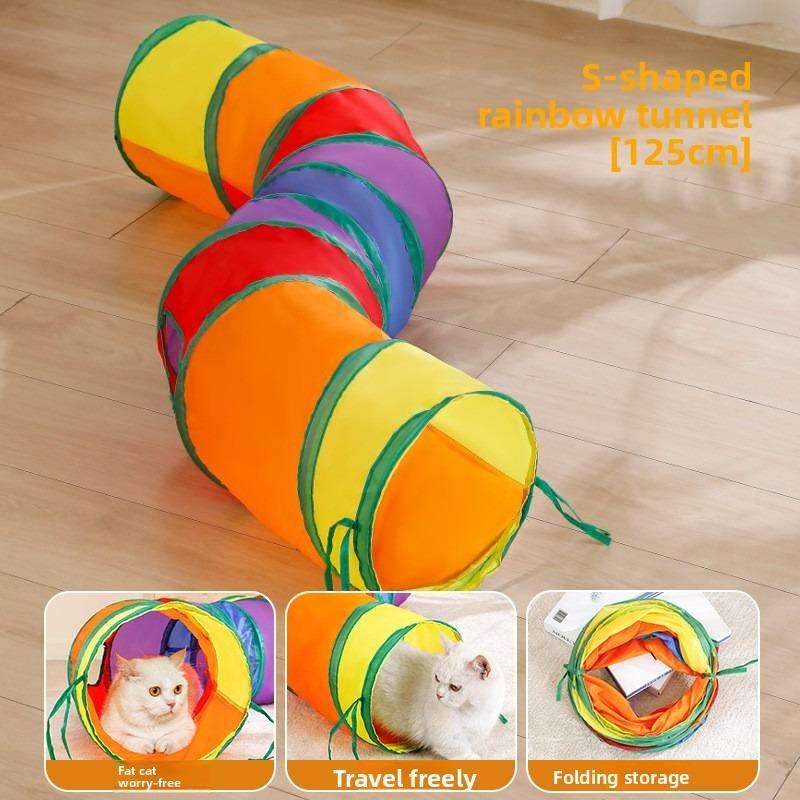 Cat Toys, Cat Tunnels, Self-entertainment and Boredom, Cave Drilling, Rainbow Maze Passage, Energy-consuming Items, Cat Teasing Sticks