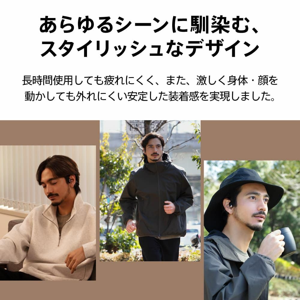 AVIOT WB-E1M-GLE Bone Conduction Headset Pink Gold Open Ear Design Bluetooth 5.2 Waterproof 12H Playback Microphone Type-C Charging Multipoint