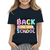 Children's Casual and Fashionable Round-Neck Printed Short-Sleeve Top for Back-to-School