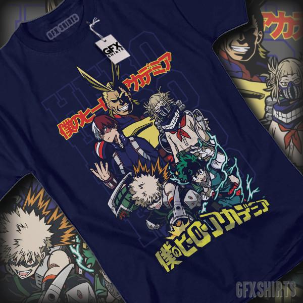 My Hero Academia Izuku Midoriya All Might Shirt Anime Cosplay Manga T-Shirt