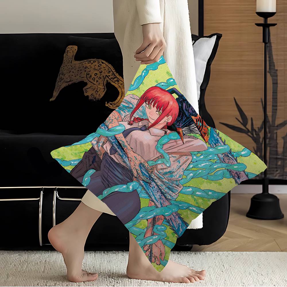 Chainsaw Man The Movie Reze Arc Pillow Cover For Bedroom Room And Living Room Sofa Decorative Cushion Cover
