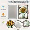 1PC Sunflower Hummingbird Metal Tin Sign, Rustic Farmhouse Wall Decor With Quote Enjoy The Little Things