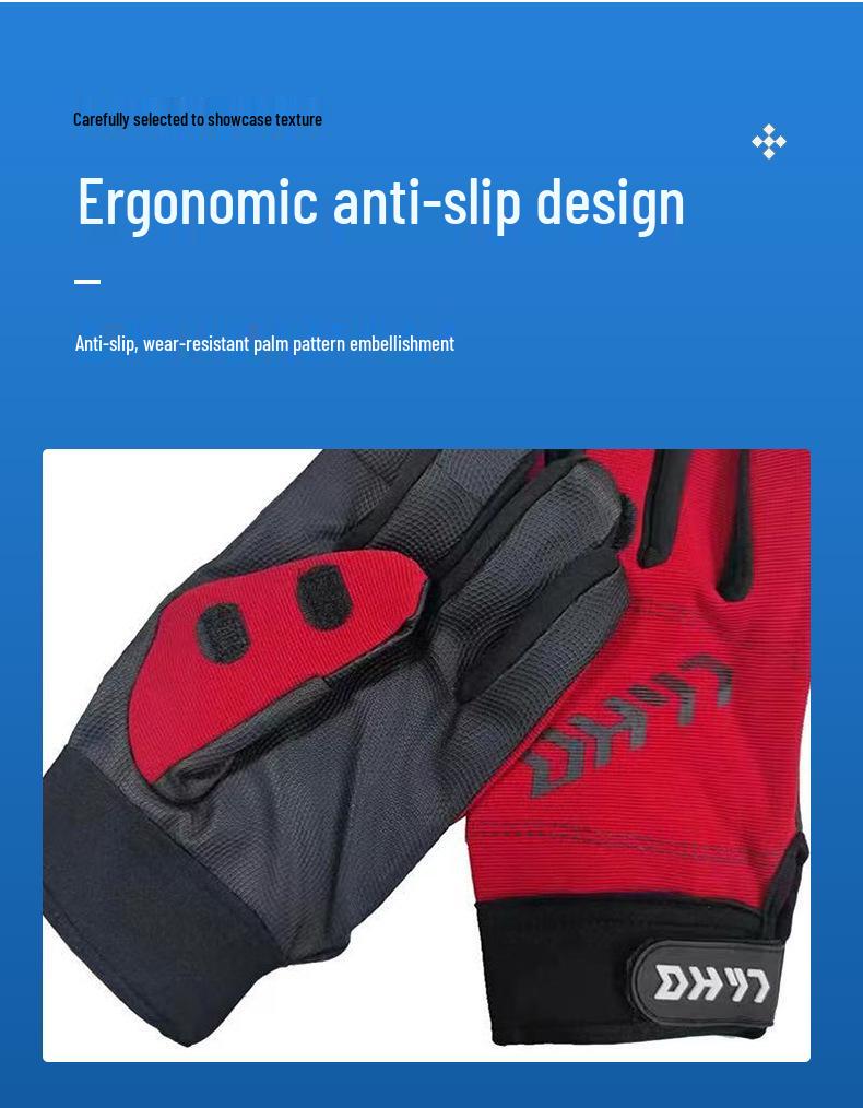 Convertible Three-Finger Warm Fishing and Outdoor Gloves with Velvet Lining for Winter Protection