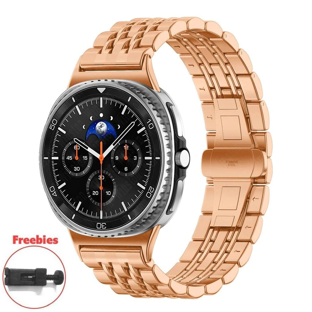 For Samsung Galaxy Watch 8 40/44mm 8 Classic 46mm Metal Bracelet for Galaxy Watch Ultra 2024/2025 47mm Stainless Steel Band Wristband