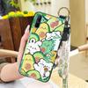 Fashion Design Waterproof Phone Case For OPPO Realme C3/C3i/Narz N10A Kickstand Lanyard Wrist Strap Ring Anti-knock Cute