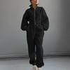 1116 autumn fashion versatile long-sleeved fleece sweater elastic trousers set European and American simple style sports suit