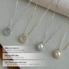 Banyan Tree S925 Silver Princess Bow Necklace with Chalcedony, Pearl & Diamond Accents