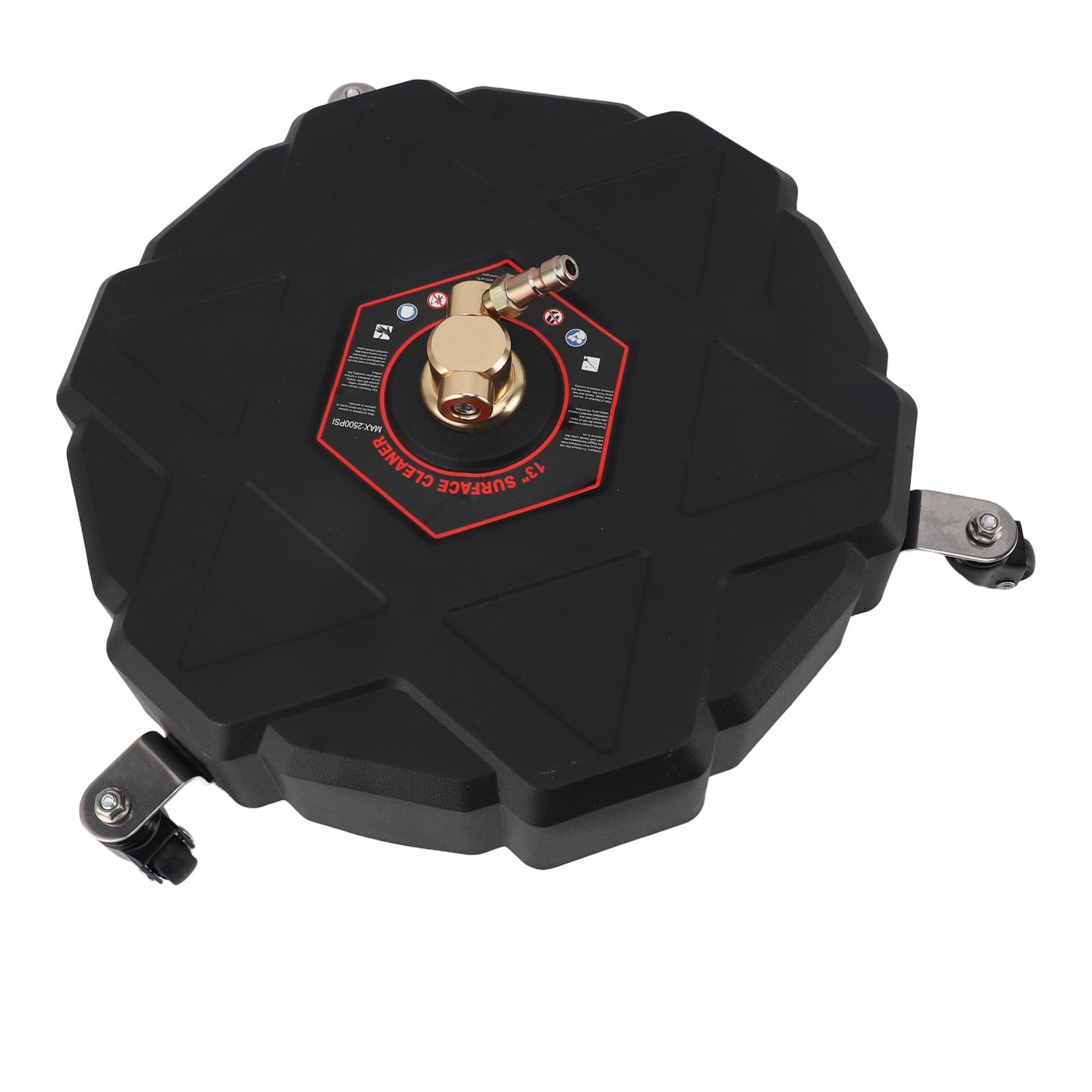 

13in Pressure Surface Cleaner 2500PSI 1 4inch Quick Plug with Wheels Extension Rod Pressure Surface Washer for Garage