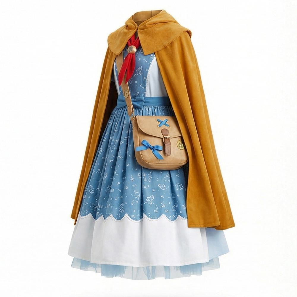 Stranger Things Holly Wheeler Cosplay Kostüm für Kinder mit Prinzessinnenkleid und Umhang für Halloween und Rollenspiele