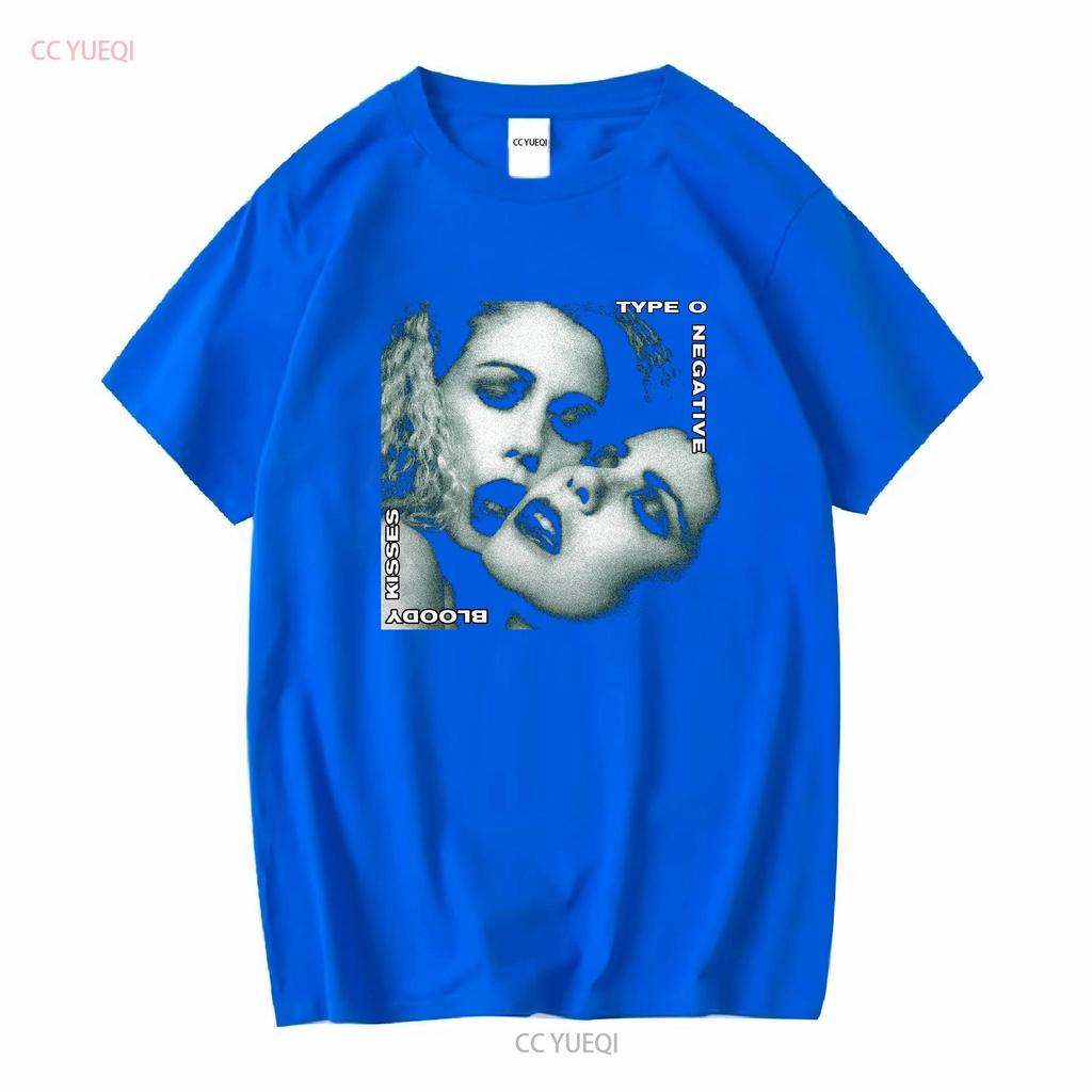 Bloody Kisses T-shirt Type O Negative Vintage Album Inspirerad 90-tals Gotisk Metal Fan Merchandise långa eller korta ärmar vintage Tvättad