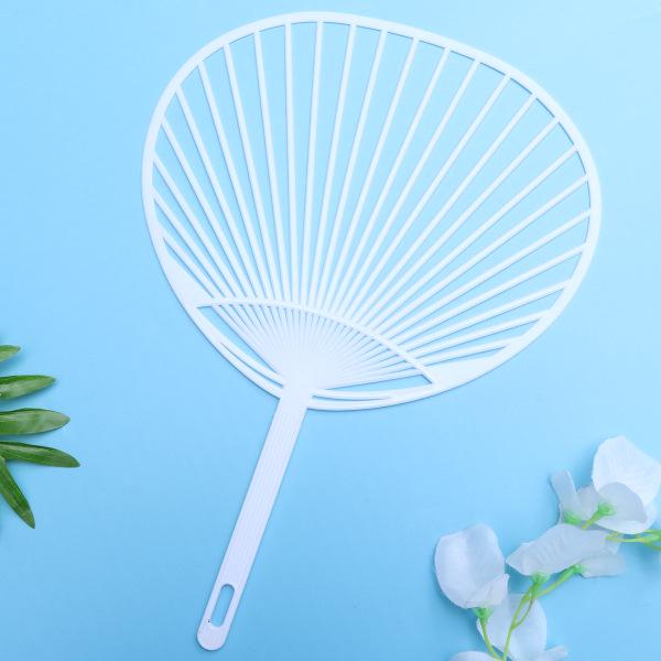 Buy Pack of 20 Plastic DIY Creative White Japanese Fan Uchiwa DIY Kit