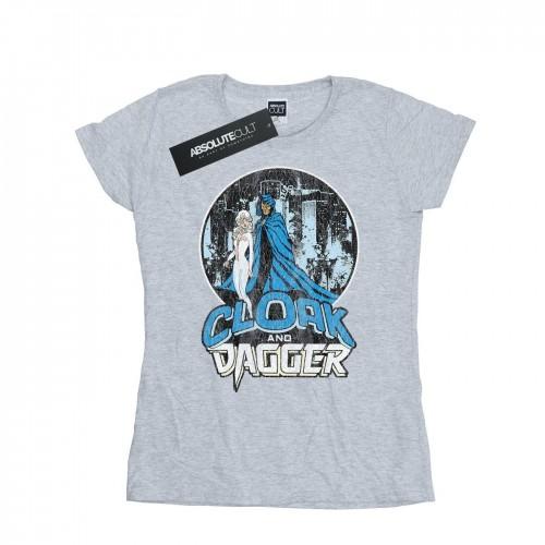 

Marvel Womens/Ladies Cloak And Dagger Retro Cotton T-Shirt XXL білий