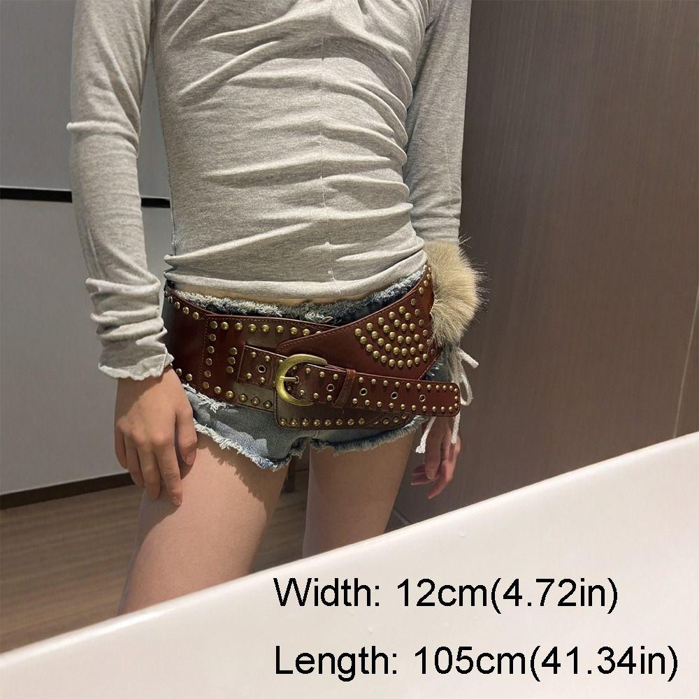 Exaggerated Wide Belts PU Leather Waist Strap Chic Waist Cummerbunds