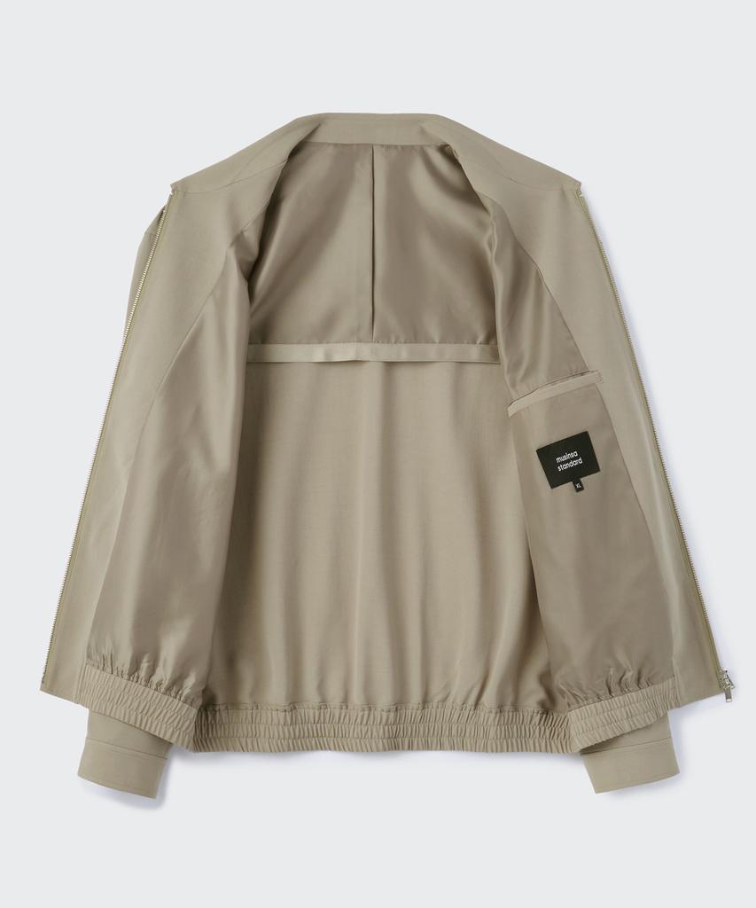 Musinsa Standard Linen-Like Minimal Blouson Jacket [Grayish Beige]