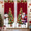 2pcs Christmas Curtain Merry Christmas Decoration for Home 2025 Xmas Curtain Window Ornaments Navidad Natal New Year Gift 2026
