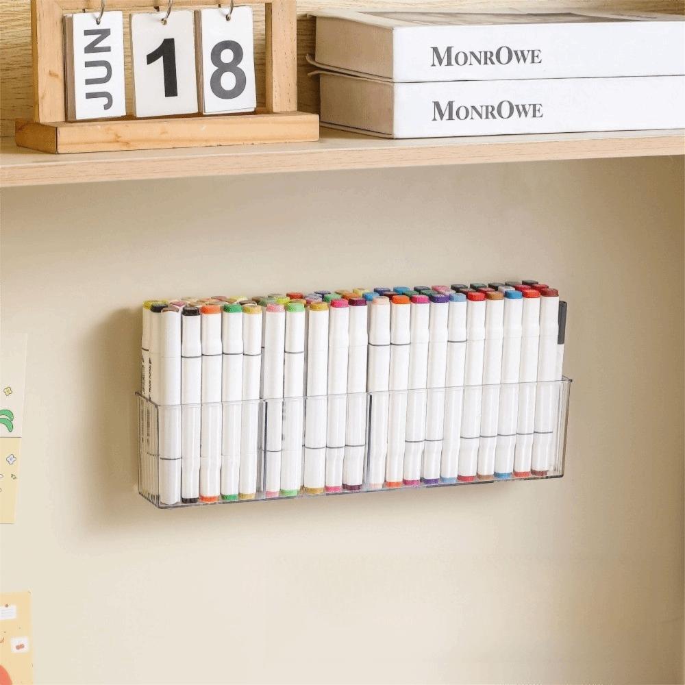 

Wall Mounted Marker Pen Storage Box Clear Display Cabinet Box Stationery белый