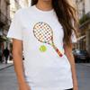 Retro Tennis Player  Ball with Polka Dots Happy Dot Day Boy TShirt Women Summer Tees Outdoor Sports Enthusiasts Clothes