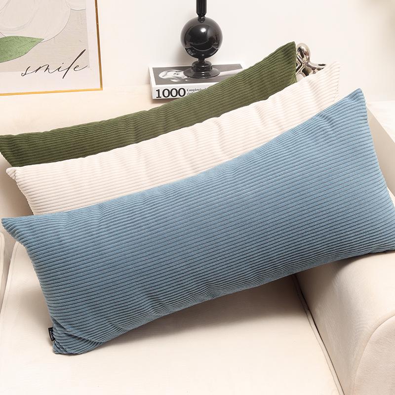 Corduroy Lumbar Throw Pillow with Removable & Washable Cover