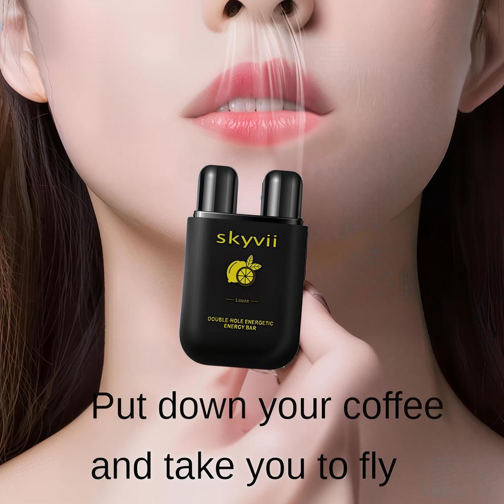 1PC Double Hole Energetic Energy Bar Refreshing Nasal Suction Dual Hole Refreshing Stick Anti-sleep Overworking & Driving Product For Drivers
