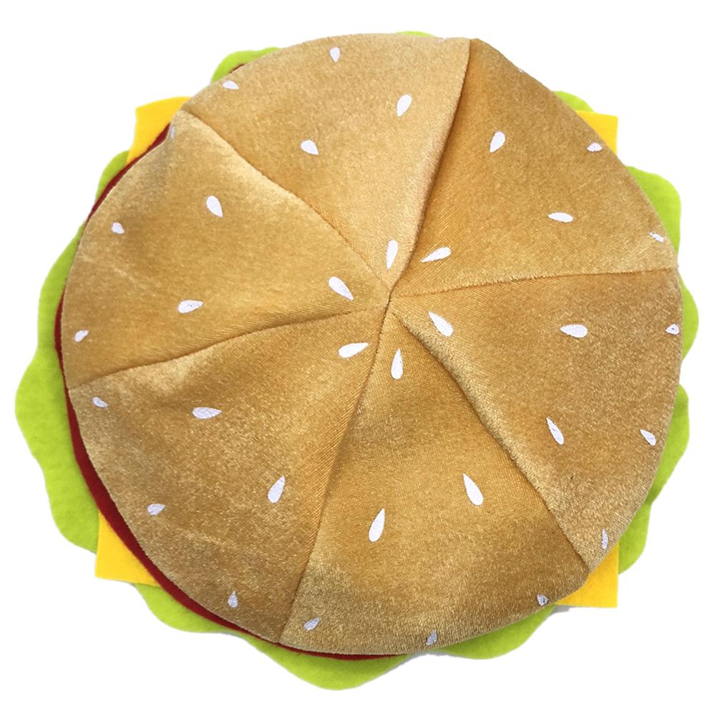 Halloween Hamburger Fancy Hat Cheeseburger Shaped Fast Food Hat Carnival Christmas Party Dress Up