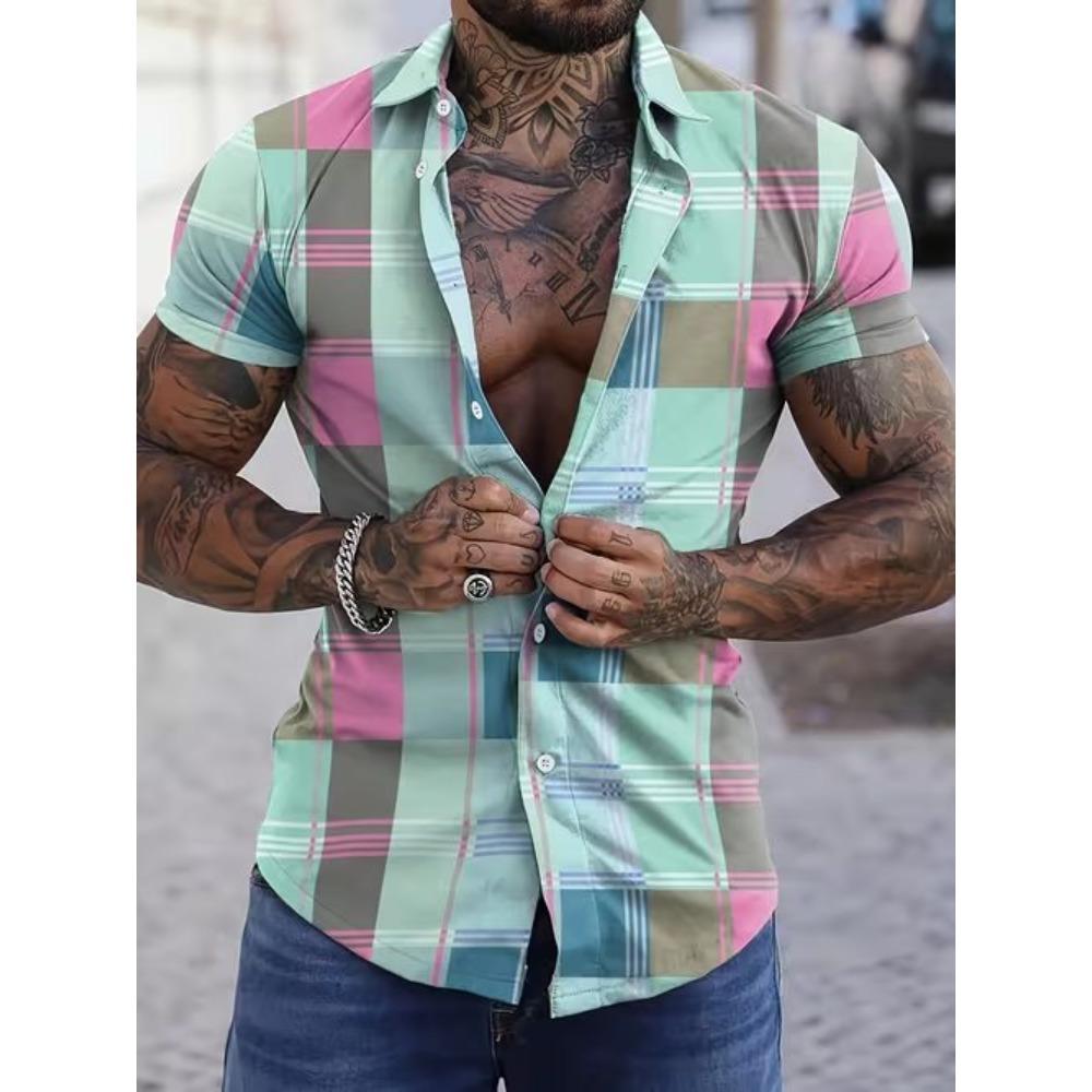 Men's Sea Turtle Pattern 3D Print Shirt Button Up Shirt Casual Shirt Summer Shirt Short Sleeve Daily Vacation Clothing