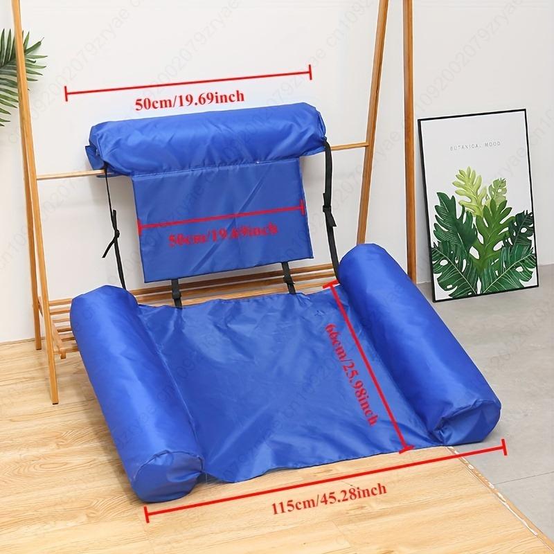 Water Inflatable Recliner Floating Bed Hammock Foldable Double Backrest Floating Row
