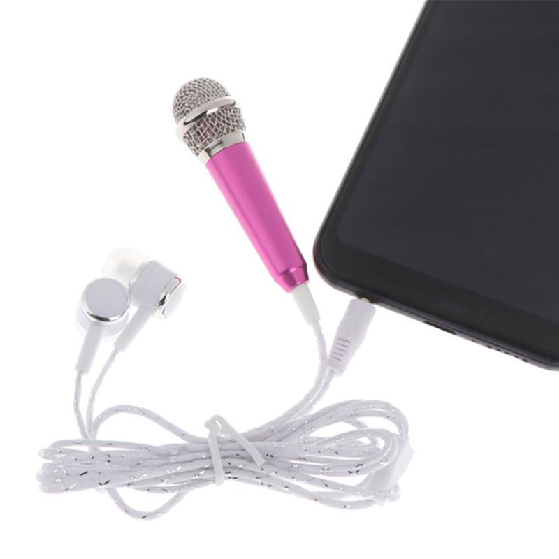 Microphone 3.5Mm Stereo Studio Mic Ktv Karaoke Mini Microphone With Earphone For Smart Phone Laptop Pc Desktop Handheld Audio