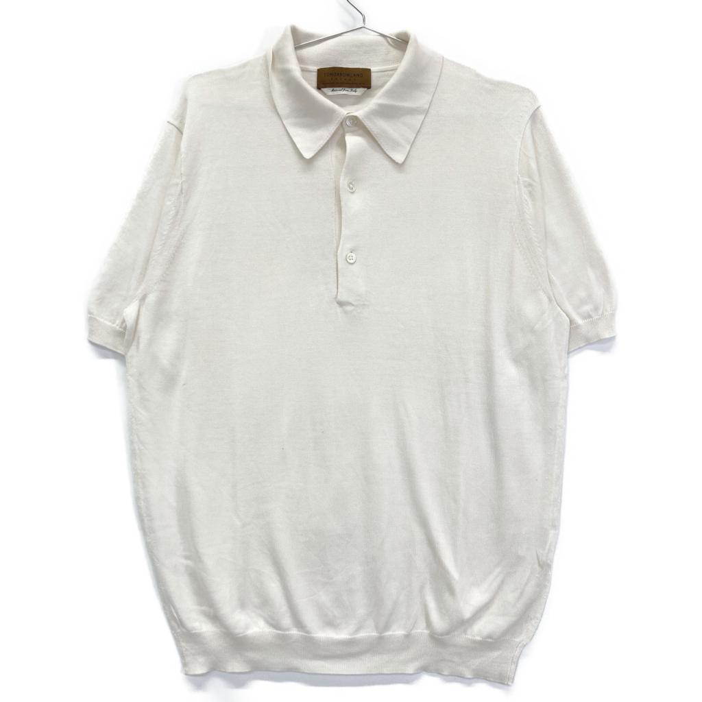 TOMORROWLAND [Excellent Condition] 61-02-22-02011 Silk Cotton Knit Polo Shirt/ tops M IvoryUsed