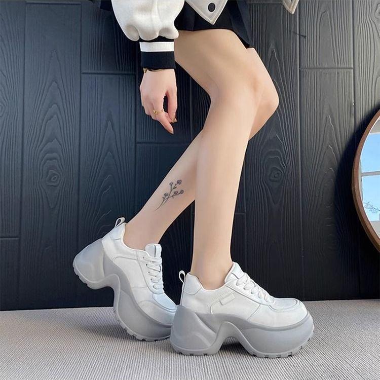 Height-increasing casual sports shoes platform sports shoes women's 2025 new small women's shoes with wide-leg pants spring