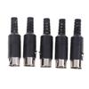 5pcs/lot DIN Male Plug Cable Connector 5 Pin with Plastic Handle Black Color Wholesale