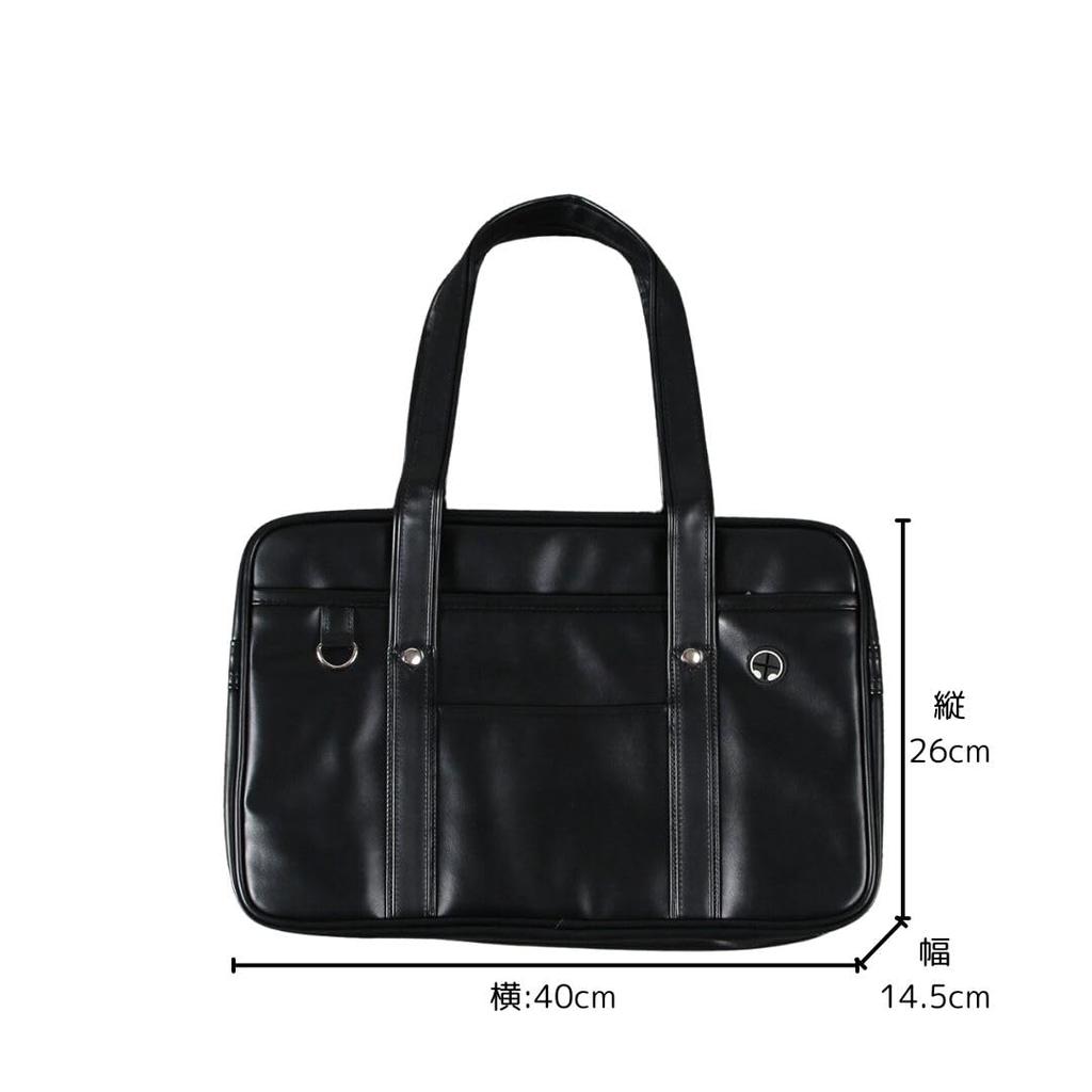 REMARSO School Bag for High School Students, Faux Leather Shoulder Bag, Popular with Girls, Large Capacity, A4 Size, Perfect for School, JK Uniforms,
