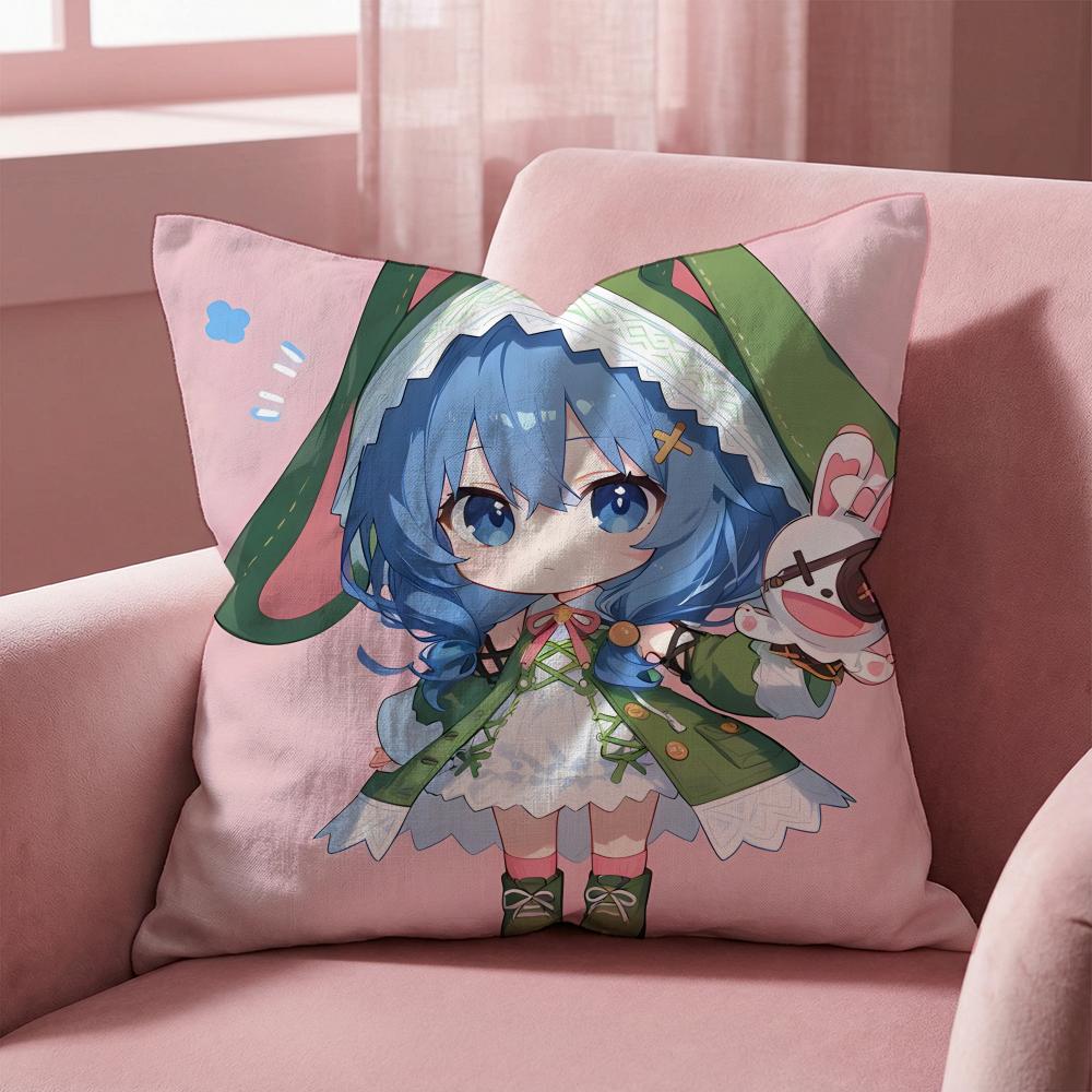 D-DATE A LIVE ANIME Cushion Cover Multi-Scene Pillow Cover for Home & Car - Reversible, Soft & Durable for Daily Use