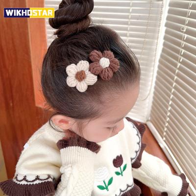 2Pcs Cute Cotton Rope Braided Hairpin Girls Flower Hair Clip New Sweet Hairpin Fashion Trend Barrettes Kids Hair Accessories