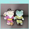 Cute Kimono Smiling Big Eyes Frog Plush Toy Keychain Pendant For Bag Charm And Gift
