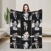 The Vampire Diaries Damon salvatore Blanket Super Warm Plush Bedding Throws For Home Decor Travel Office Flannel Bedspread Bed
