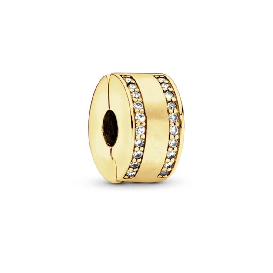 Sparking Gold Animal Heart Clip Charm Beads Dangle Fit Original Snake Bracelet Necklace Beads For Diy Jewelry Women Gift