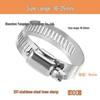 100pcs 201 Stainless Steel Adjustable Hose Clamps 6-44mm